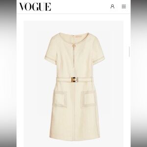 Tory Burch Cream Linen Shift Dress